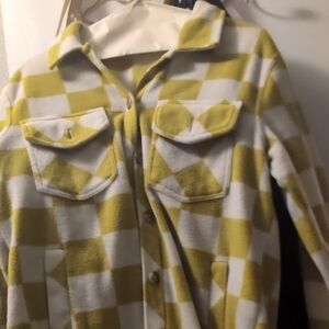 Yellow and White Checkered Jacket